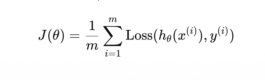 Formula for a Basic Cost Function